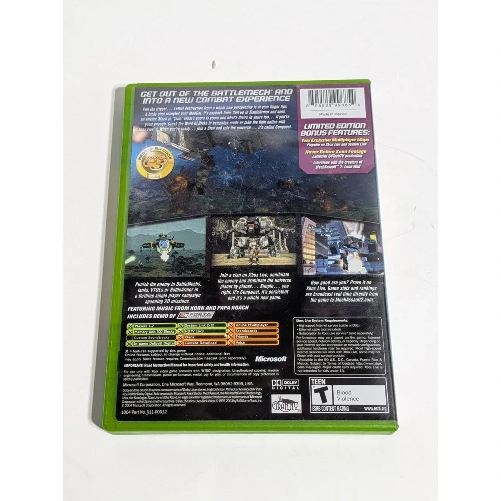 MechAssault 2: Lone Wolf Limited Edition | Original Xbox | Complete CIB | Tested
